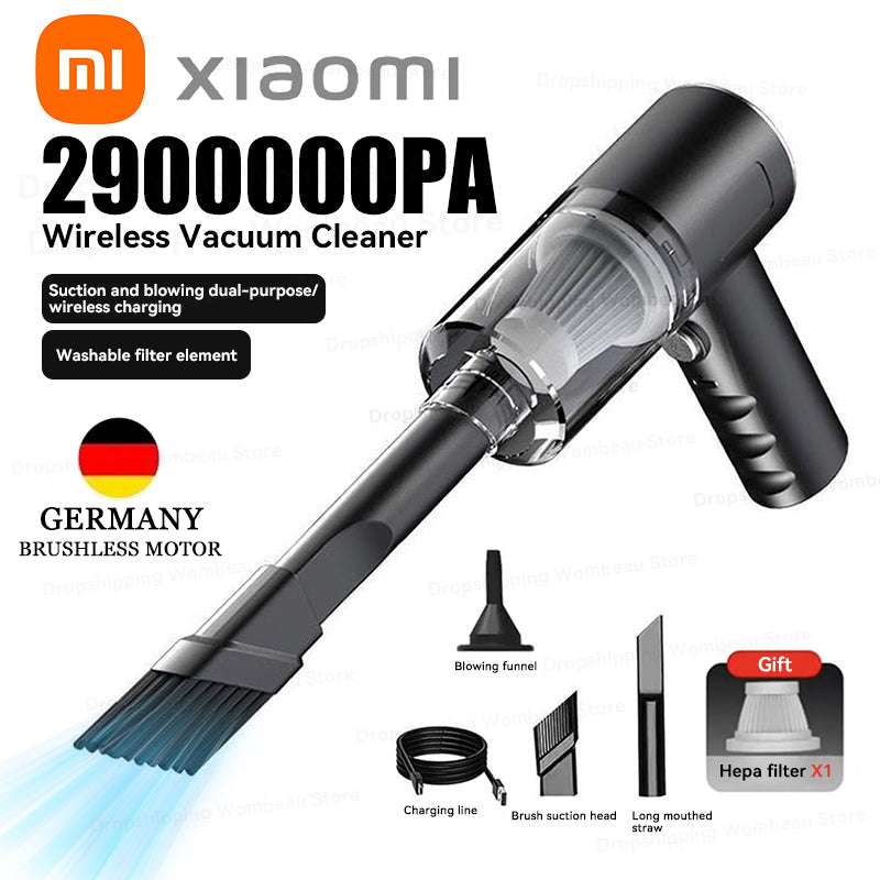 Mini Aspiradora Xiaomi de Alta Potencia – 29000 PA, Compacta y Recargable